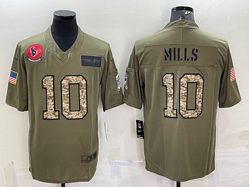 Men Houston Texans 10 Mills green camo Vapor Untouchable Limited NFL Jerseys